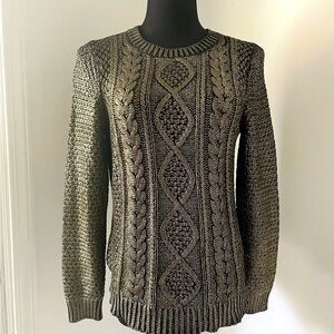 Ralph Lauren metallic gold knit sweater